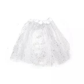 Saia Tule Branca com Brilho Unidade 40cm