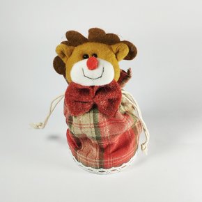 Saquinho Xadrez Rena 16cm Natalina Matsumoto