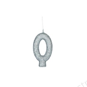 SEM FOTO Vela Cintilante Glitter Nº0 Prata Regina