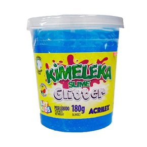 Slime Kimeleka Glitter 180g Azul ArtKids Acrilex