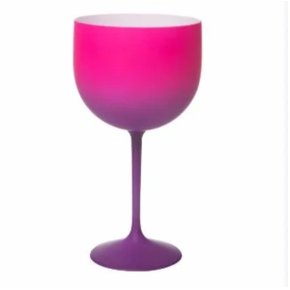 Taça Acrílica Gin Fantasy Roxo e Rosa 500ml Neoplas