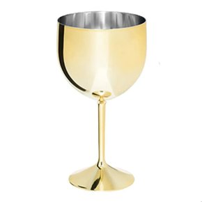 Taça Acrílica Gin Ouro Metalizada 550ml Neoplas