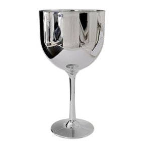 Taça Acrílica Gin Prata Metalizada 550ml Neoplas