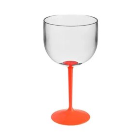 Taça Acrílica Gin Transparente PE Laranja 500ml Neoplas