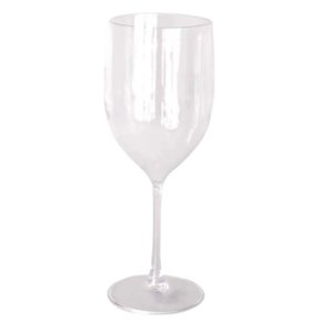 Taça de Vinho Acrílica Branca Gênova 400ml OP30040 Neoplas
