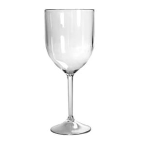 Taça de Vinho Acrílica Transparente Gênova 400ml OP28655 Neoplas