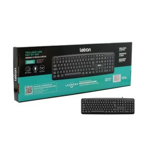 Teclado Padrão USB Letron Cod 74327