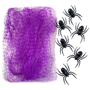 Teia Aranha Roxo com 06 Aranhas Mastertoy