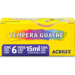 Tempera Guache 15ml 06 Cores Acrilex