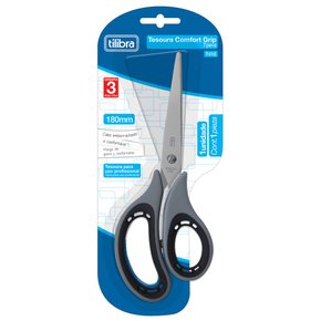 Tesoura Multiuso Confort Grip 18 cm Ref. T416 Tilibra