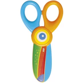 Tesoura Escolar 12 cm Sem Ponta Laranja Nhac Tris
