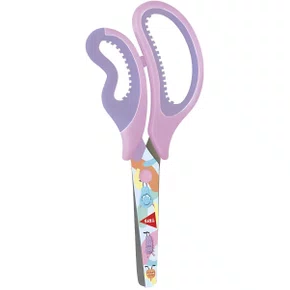 Tesoura Escolar 13 Cm Sem Ponta Cabo Flexível Rosa Tilibra