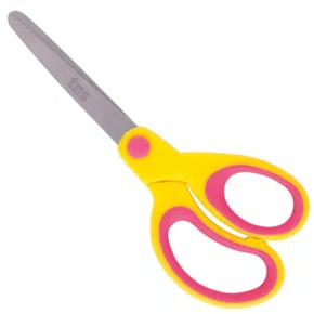 Tesoura Escolar 15 Cm Sem Ponta Amarela Tris