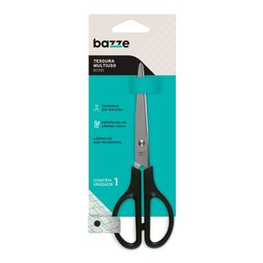 Tesoura Multiuso 17 cm Preta B7201 Bazze