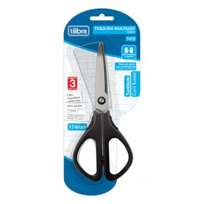 Tesoura Multiuso Preta T415 Tilibra