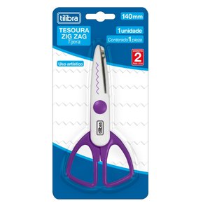 Tesoura Zig Zag Roxo 140mm Tilibra