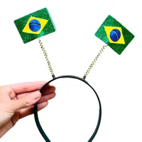 Tiara Plástica Bandeira Brasil EVA