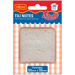 Tili Notes Foods Pão de Forma 55x55mm com 30 Folhas Tilibra