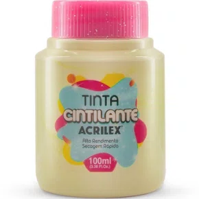 Tinta Cintilante 100ml Baunilha Acrilex