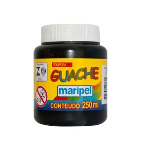 Tinta Guache Preto 250ml Maripel