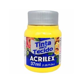 Tinta para Tecido Amarelo Canario 37ml Acrilex