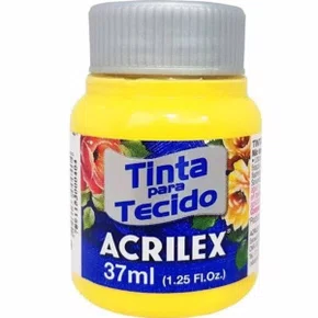 Tinta para Tecido Amarelo Canario 37ml Acrilex