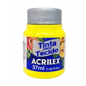 Tinta para Tecido Amarelo Limão 37ml Acrilex