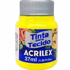 Tinta para Tecido Amarelo Limão 37ml Acrilex