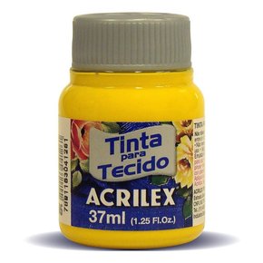 Tinta para Tecido Amarelo Ouro 37ml Acrilex