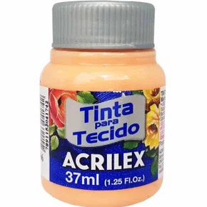 Tinta para Tecido Amarelo Pêssego 37ml Acrilex