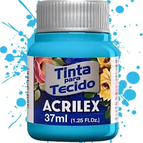 Tinta para Tecido Azul Celeste Acrilex 37m