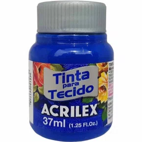 Tinta para Tecido Azul Cobalto 37ml Acrilex
