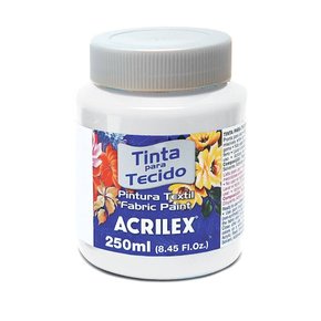 Tinta para Tecido Branco 250ml Acrilex