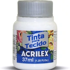 Tinta para Tecido Branco 37ml Acrilex