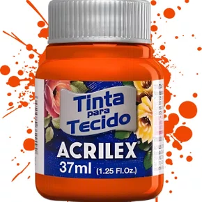 Tinta para Tecido Cenoura 37ml Acrilex