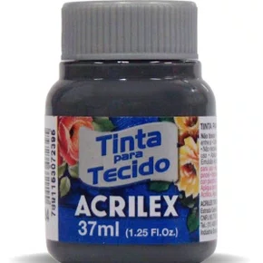 Tinta para Tecido Cinza 37ml Acrilex