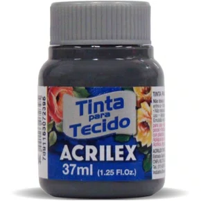 Tinta Para Tecido Cinza Chumbo 37ml Acrilex