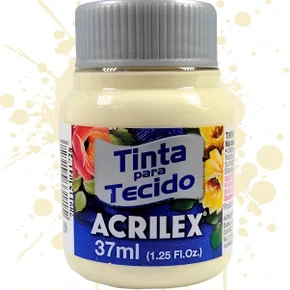 Tinta para Tecido Marfim 37ml Acrilex
