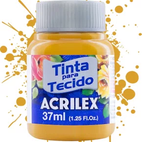 Tinta para Tecido Ocre Ouro Acrilex 37 Ml