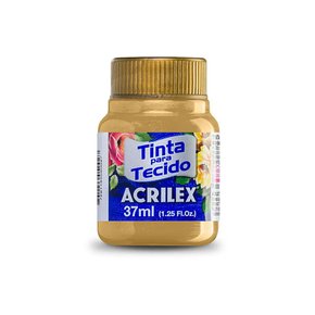 Tinta para Tecido Ouro 37ml Metálica Acrilex