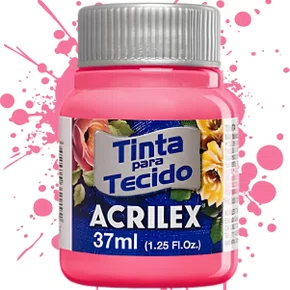 Tinta para Tecido Pink Acrilex 37ml
