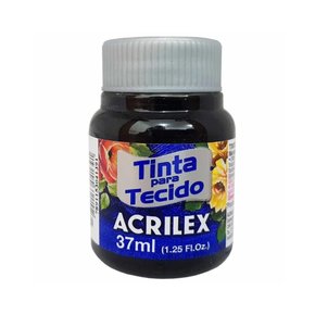 Tinta para Tecido Preto 37ml Acrilex
