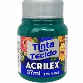 Tinta para Tecido Verde Bandeira 37ml Acrilex