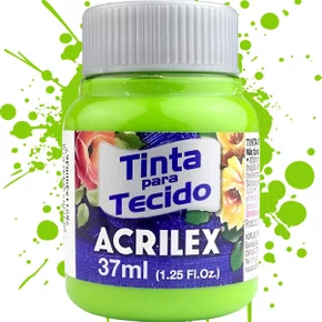 Tinta para Tecido Verde Maçã 37ml Acrilex