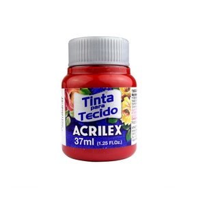 Tinta para Tecido Vermelho Profundo 37ml Acrilex