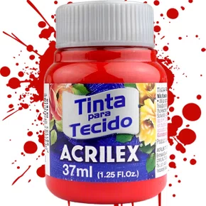 Tinta para Tecido Vermelho Tomate Acrilex