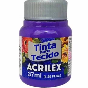 Tinta para Tecido Violeta Cobalto 37ml Acrilex