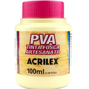 Tinta PVA Fosca 100ml Amarelo Bebê Acrilex