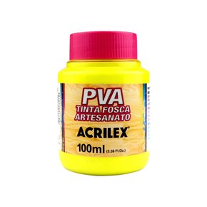 Tinta PVA Fosca 100ml Amarelo Limão Acrilex
