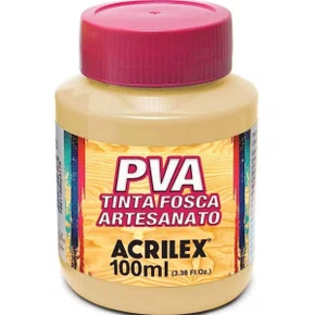 Tinta PVA Fosca 100ml Amarelo Pessego Acrilex